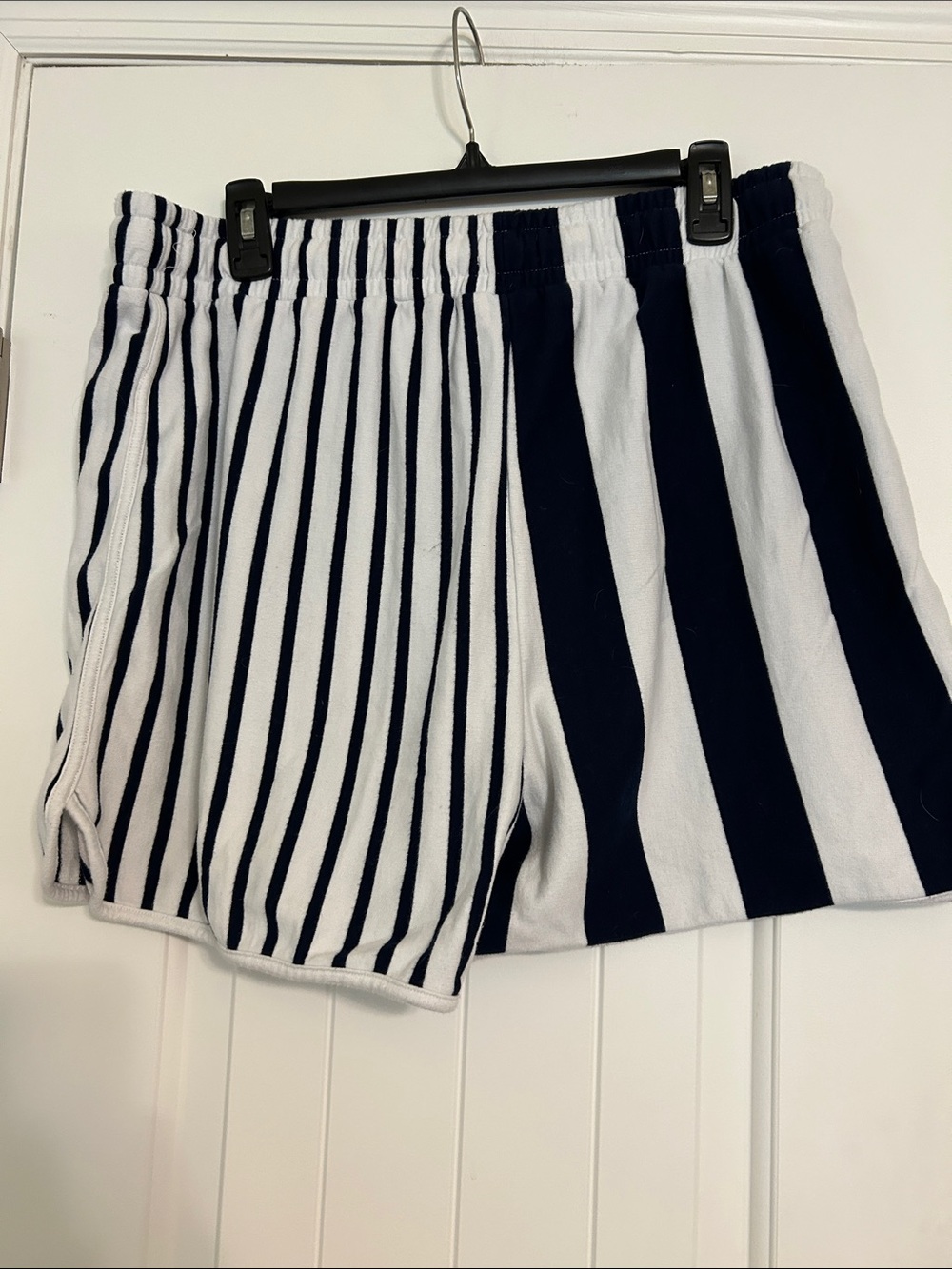 crown & ivy Navy and White Striped Casual Shorts - Picture 3 of 4